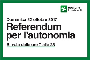 REFERENDUM CONSULTIVO REGIONALE DEL 22 OTTOBRE 2017