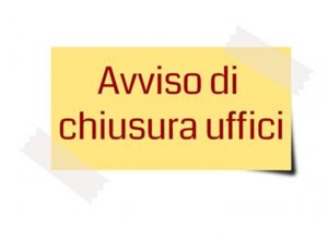 Sospensione dell'apertura del venerdì pomeriggio Ufficio Servizi Demografici.