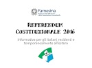 REFERENDUM 4/12/2016 - ELETTORI VOTANTI ALL'ESTERO